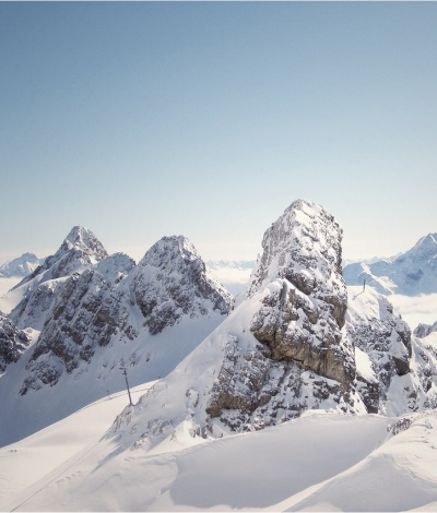 Rocks in the snow