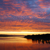 Sunrise over the river